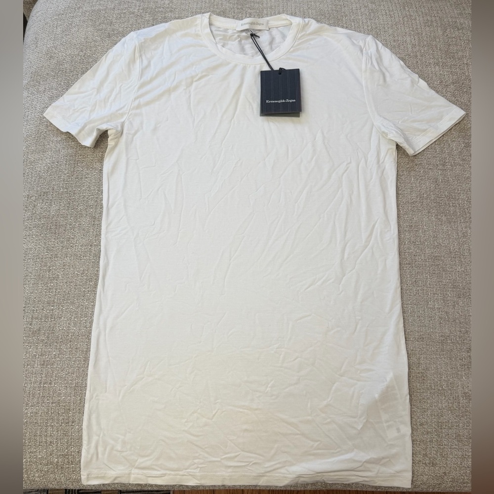 ZEGNA***White Short Sleeve Tee***Med. $229 NWT